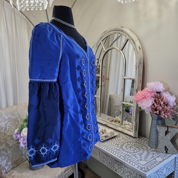 🍒NWT🍒 TORY BURCH 100% SILK BLOUSE - Picture 5 of 10